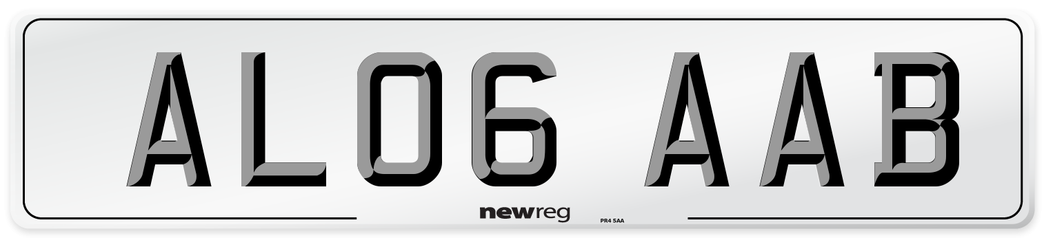 AL06 AAB Number Plate from New Reg